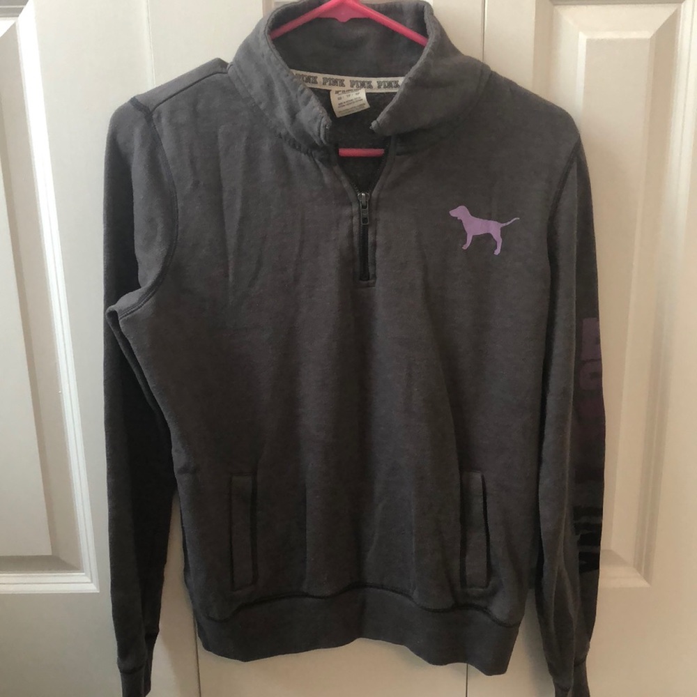 VS pink quarter zip sweatshirt